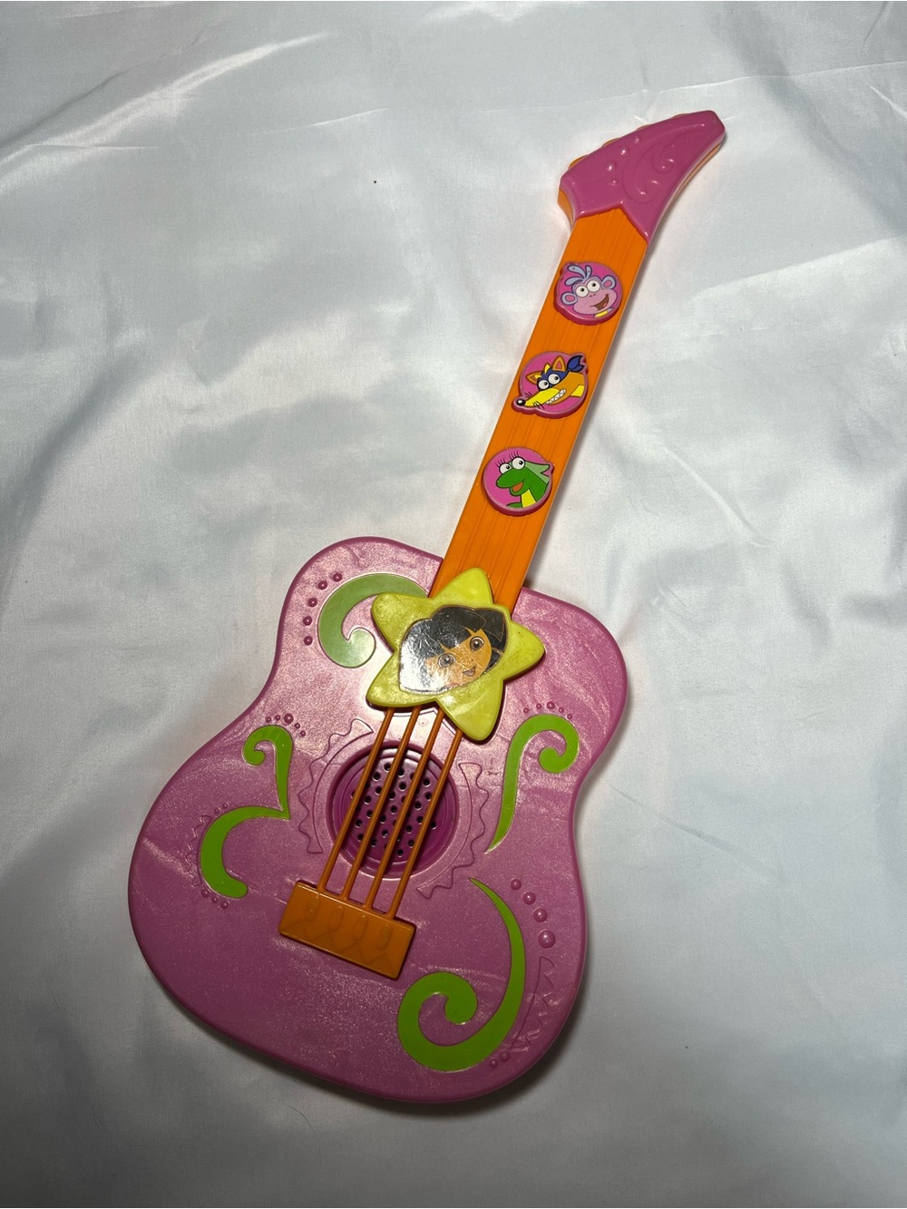 Vintage Dora the Explorer Toy Guitar 2009 Tested Works Musical Kids